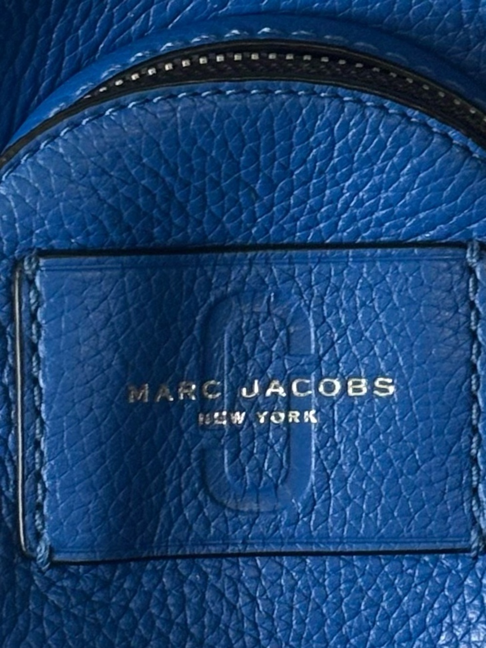 Marc Jacobs Royal Blue Pebbled Leather Mini Backpack - Picture 3 of 7